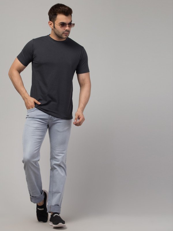 Solid Men Round Neck T-Shirt